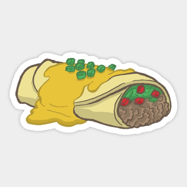 Burrito Sticker by JoelCarroll